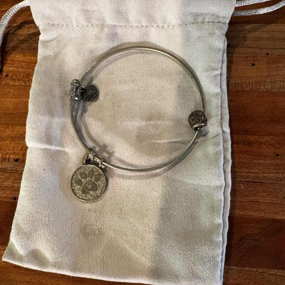 Silver Charm Bangle Bracelet
